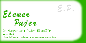 elemer pujer business card